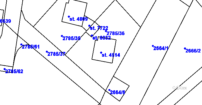 Parcela st. 4514 v KÚ Havlíčkův Brod, Katastrální mapa