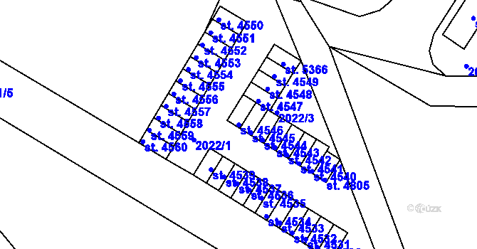 Parcela st. 4546 v KÚ Havlíčkův Brod, Katastrální mapa