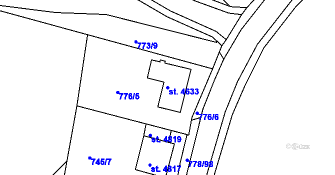 Parcela st. 4633 v KÚ Havlíčkův Brod, Katastrální mapa