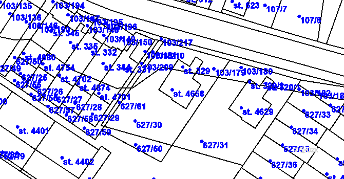 Parcela st. 4658 v KÚ Havlíčkův Brod, Katastrální mapa