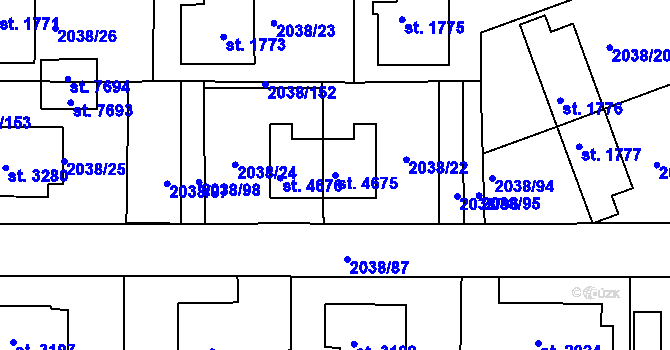 Parcela st. 4675 v KÚ Havlíčkův Brod, Katastrální mapa