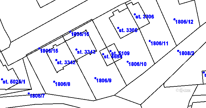 Parcela st. 4694 v KÚ Havlíčkův Brod, Katastrální mapa