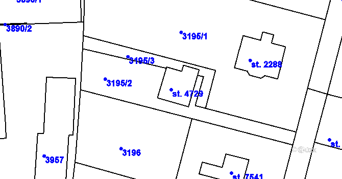 Parcela st. 4729 v KÚ Havlíčkův Brod, Katastrální mapa