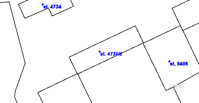 Parcela st. 4735/2 v KÚ Havlíčkův Brod, Katastrální mapa