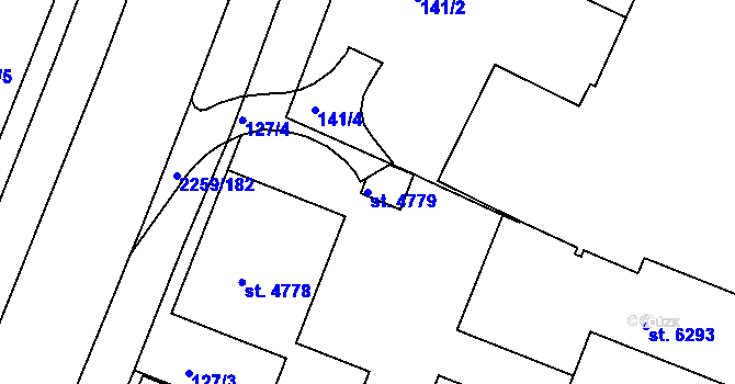 Parcela st. 4779 v KÚ Havlíčkův Brod, Katastrální mapa