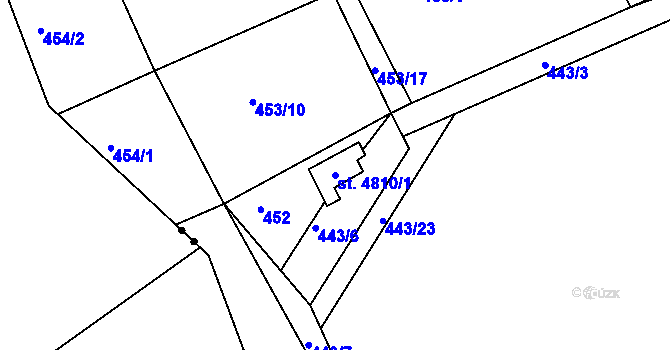 Parcela st. 4810/1 v KÚ Havlíčkův Brod, Katastrální mapa