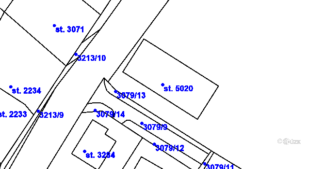 Parcela st. 5020 v KÚ Havlíčkův Brod, Katastrální mapa