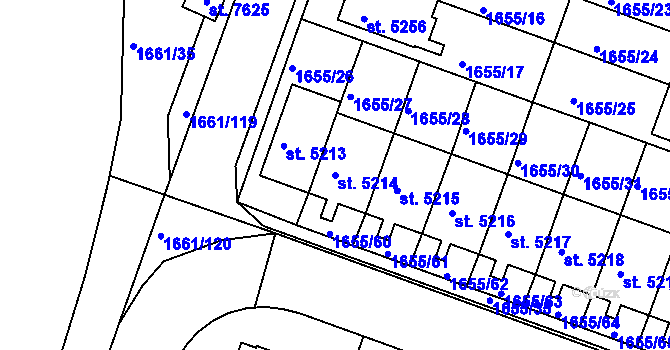 Parcela st. 5214 v KÚ Havlíčkův Brod, Katastrální mapa
