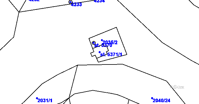 Parcela st. 5371/1 v KÚ Havlíčkův Brod, Katastrální mapa