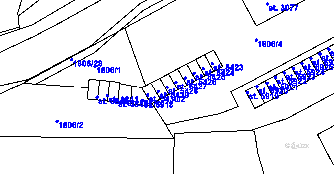 Parcela st. 5428 v KÚ Havlíčkův Brod, Katastrální mapa