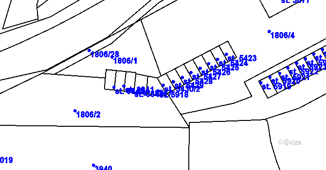 Parcela st. 5430/2 v KÚ Havlíčkův Brod, Katastrální mapa