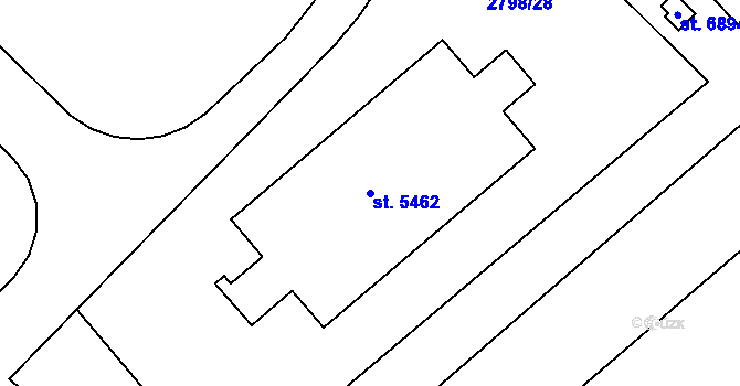 Parcela st. 5462 v KÚ Havlíčkův Brod, Katastrální mapa