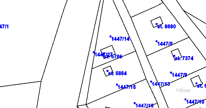 Parcela st. 5786 v KÚ Havlíčkův Brod, Katastrální mapa