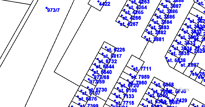Parcela st. 5817 v KÚ Havlíčkův Brod, Katastrální mapa