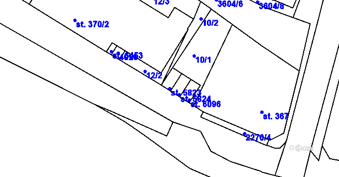 Parcela st. 5823 v KÚ Havlíčkův Brod, Katastrální mapa
