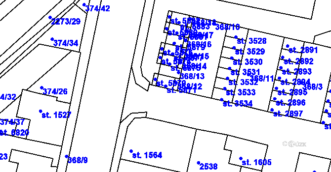 Parcela st. 5871 v KÚ Havlíčkův Brod, Katastrální mapa
