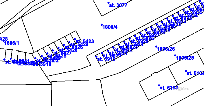 Parcela st. 5920 v KÚ Havlíčkův Brod, Katastrální mapa