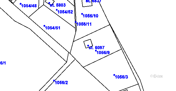 Parcela st. 6097 v KÚ Havlíčkův Brod, Katastrální mapa