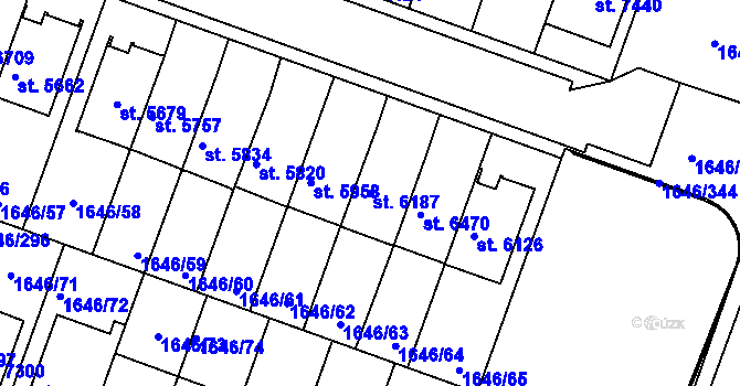 Parcela st. 6187 v KÚ Havlíčkův Brod, Katastrální mapa