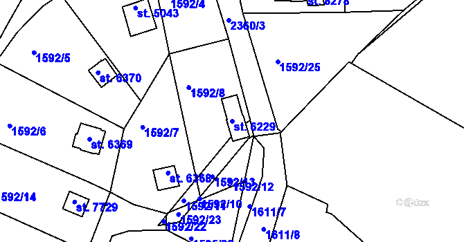 Parcela st. 6229 v KÚ Havlíčkův Brod, Katastrální mapa