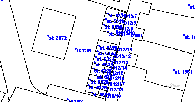 Parcela st. 6323 v KÚ Havlíčkův Brod, Katastrální mapa