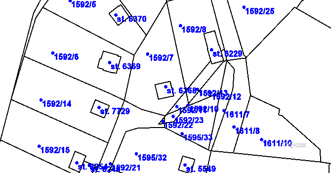 Parcela st. 6368 v KÚ Havlíčkův Brod, Katastrální mapa
