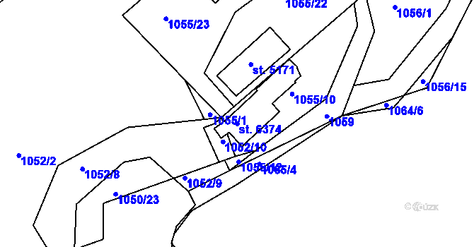 Parcela st. 6374 v KÚ Havlíčkův Brod, Katastrální mapa