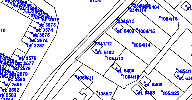 Parcela st. 6402 v KÚ Havlíčkův Brod, Katastrální mapa