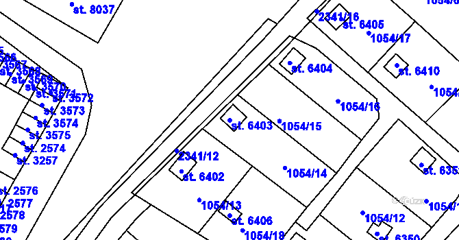 Parcela st. 6403 v KÚ Havlíčkův Brod, Katastrální mapa