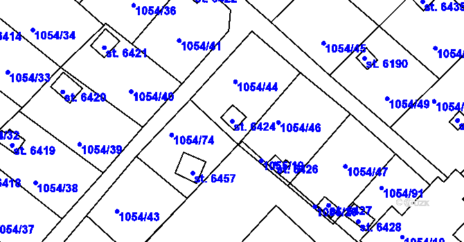 Parcela st. 6424 v KÚ Havlíčkův Brod, Katastrální mapa