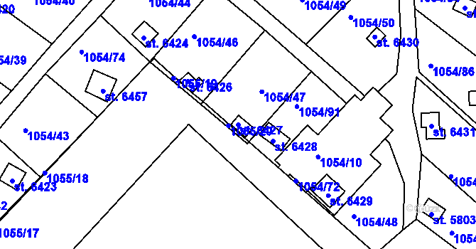 Parcela st. 6427 v KÚ Havlíčkův Brod, Katastrální mapa