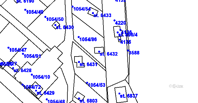 Parcela st. 6432 v KÚ Havlíčkův Brod, Katastrální mapa