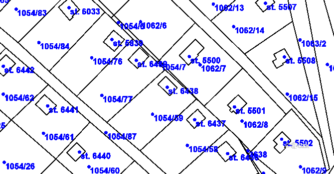 Parcela st. 6438 v KÚ Havlíčkův Brod, Katastrální mapa