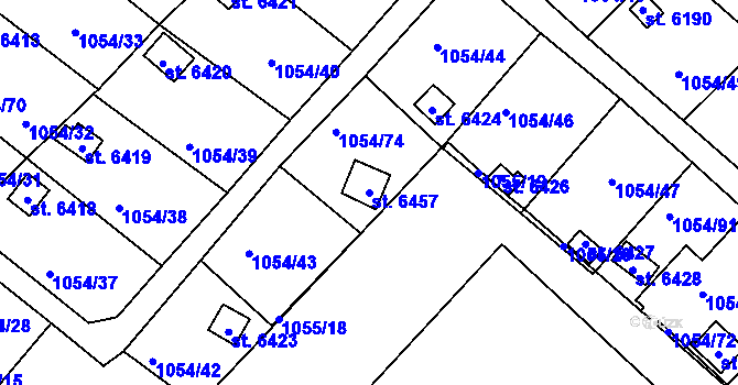 Parcela st. 6457 v KÚ Havlíčkův Brod, Katastrální mapa