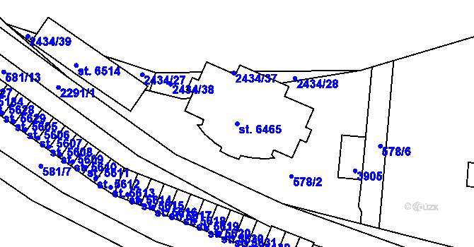 Parcela st. 6465 v KÚ Havlíčkův Brod, Katastrální mapa