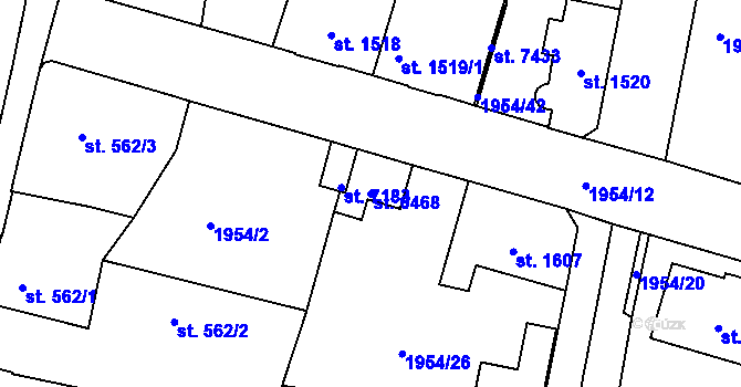 Parcela st. 6468 v KÚ Havlíčkův Brod, Katastrální mapa