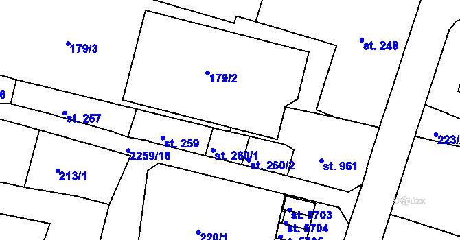 Parcela st. 209 v KÚ Havlíčkův Brod, Katastrální mapa
