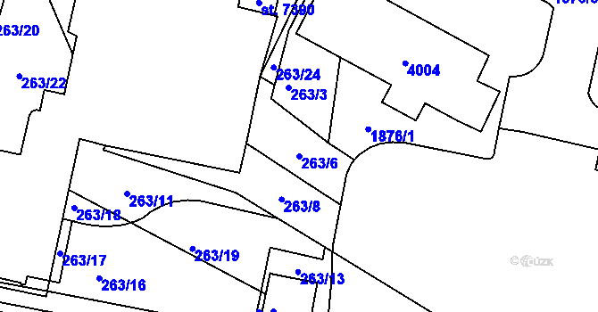 Parcela st. 263/6 v KÚ Havlíčkův Brod, Katastrální mapa
