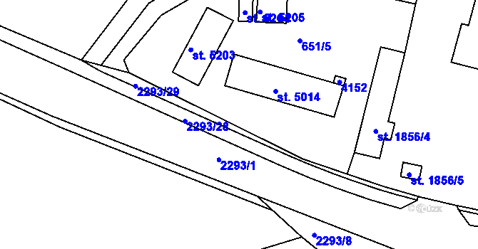 Parcela st. 651/14 v KÚ Havlíčkův Brod, Katastrální mapa