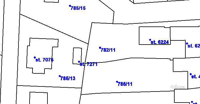 Parcela st. 786/2 v KÚ Havlíčkův Brod, Katastrální mapa
