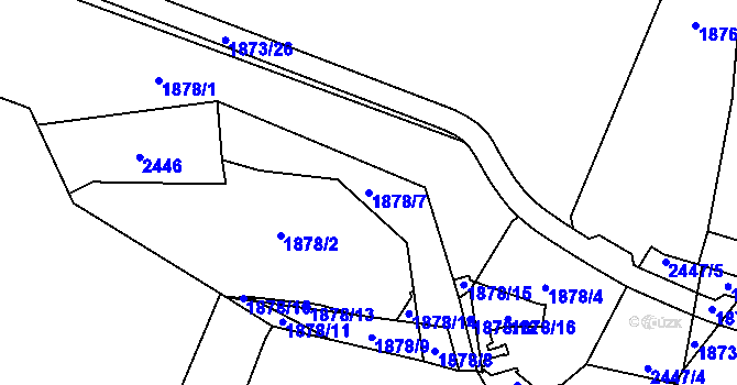 Parcela st. 1878/7 v KÚ Havlíčkův Brod, Katastrální mapa