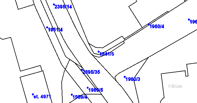 Parcela st. 1941/5 v KÚ Havlíčkův Brod, Katastrální mapa