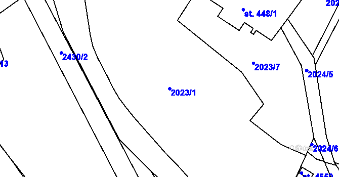 Parcela st. 2023/1 v KÚ Havlíčkův Brod, Katastrální mapa
