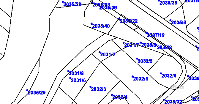 Parcela st. 2031/2 v KÚ Havlíčkův Brod, Katastrální mapa