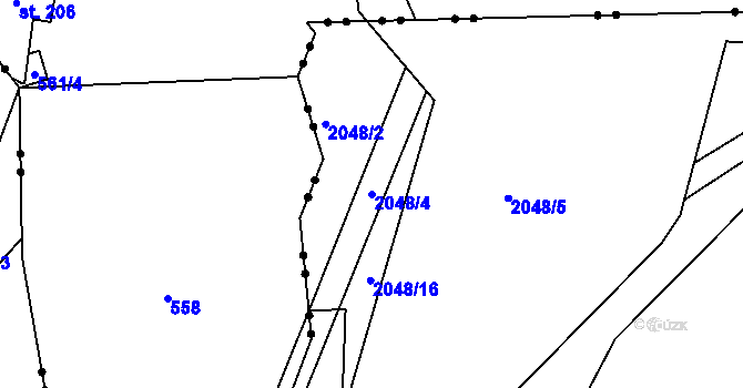 Parcela st. 2048/4 v KÚ Havlíčkův Brod, Katastrální mapa