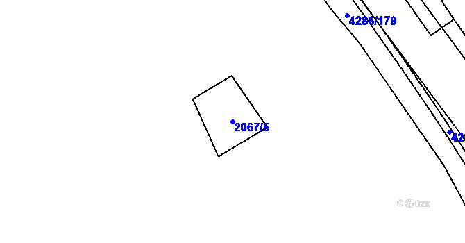 Parcela st. 2067/5 v KÚ Havlíčkův Brod, Katastrální mapa