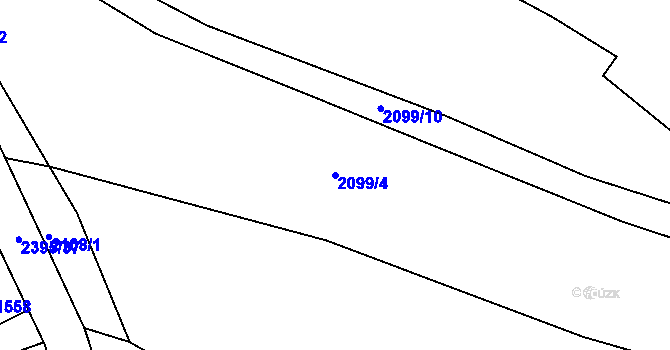 Parcela st. 2099/4 v KÚ Havlíčkův Brod, Katastrální mapa