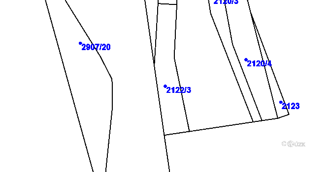 Parcela st. 2122/3 v KÚ Havlíčkův Brod, Katastrální mapa