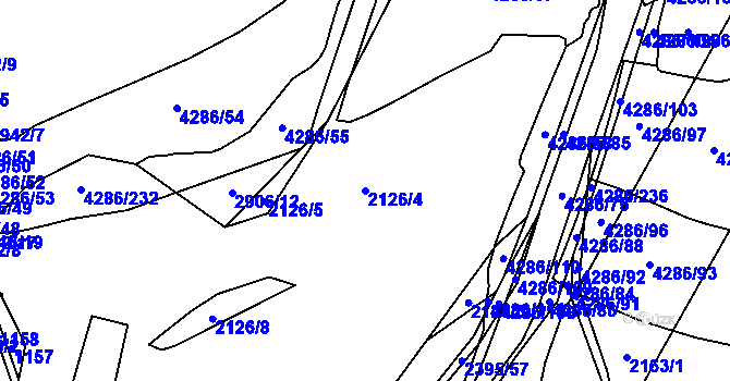 Parcela st. 2126/4 v KÚ Havlíčkův Brod, Katastrální mapa