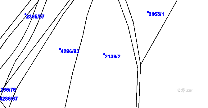Parcela st. 2138/2 v KÚ Havlíčkův Brod, Katastrální mapa